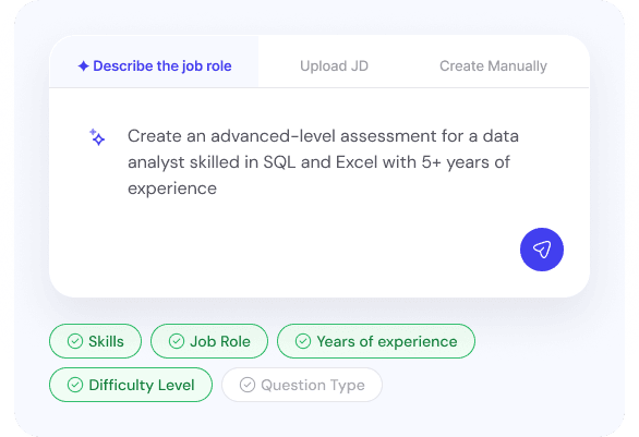 AI Assessment Creator Screen