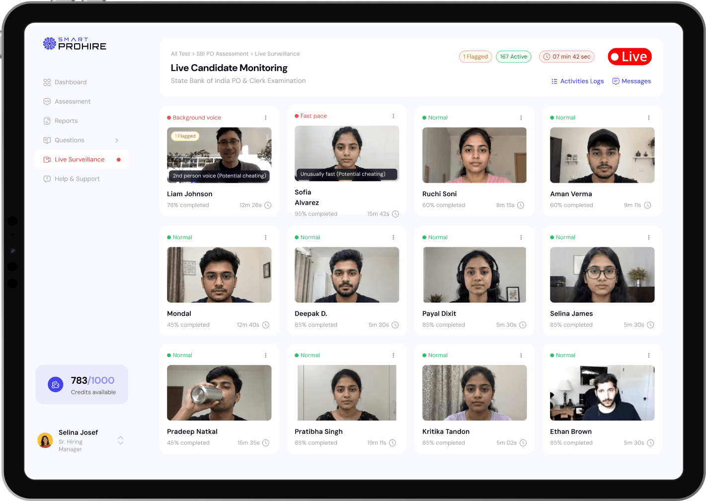 Product Dashboard Mockup